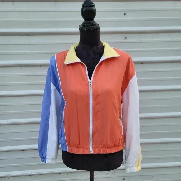 NWT $54 VTG Koret Sundance Coral Bomber Jacket Zip Front Womens sz S (6-8) - Picture 1 of 11
